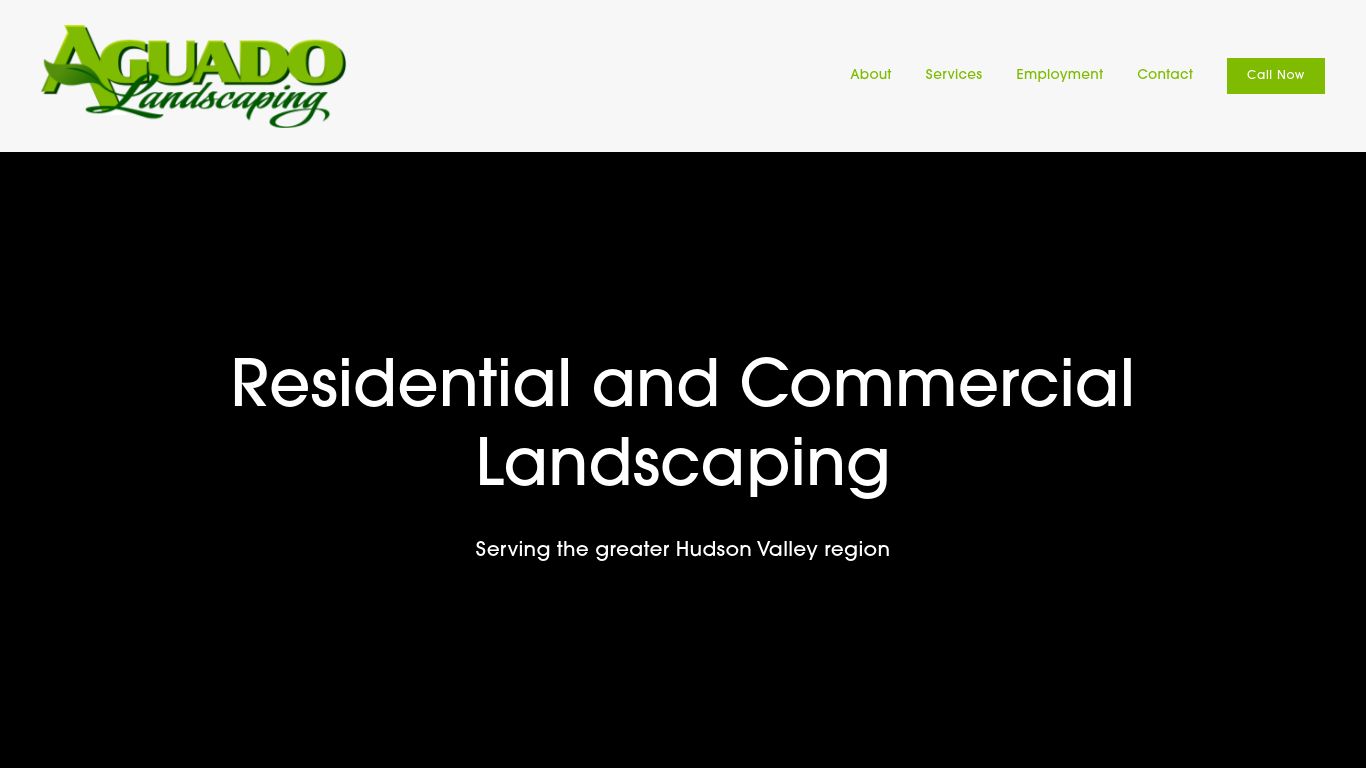 Landscaping picture of the company website Aguado Landscaping