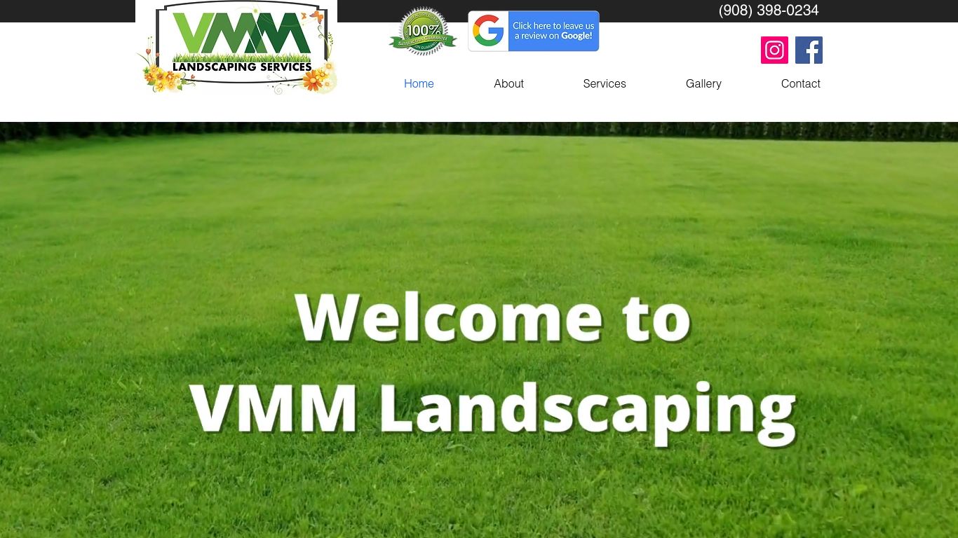 Landscaping picture of the company website VMM Landscaping