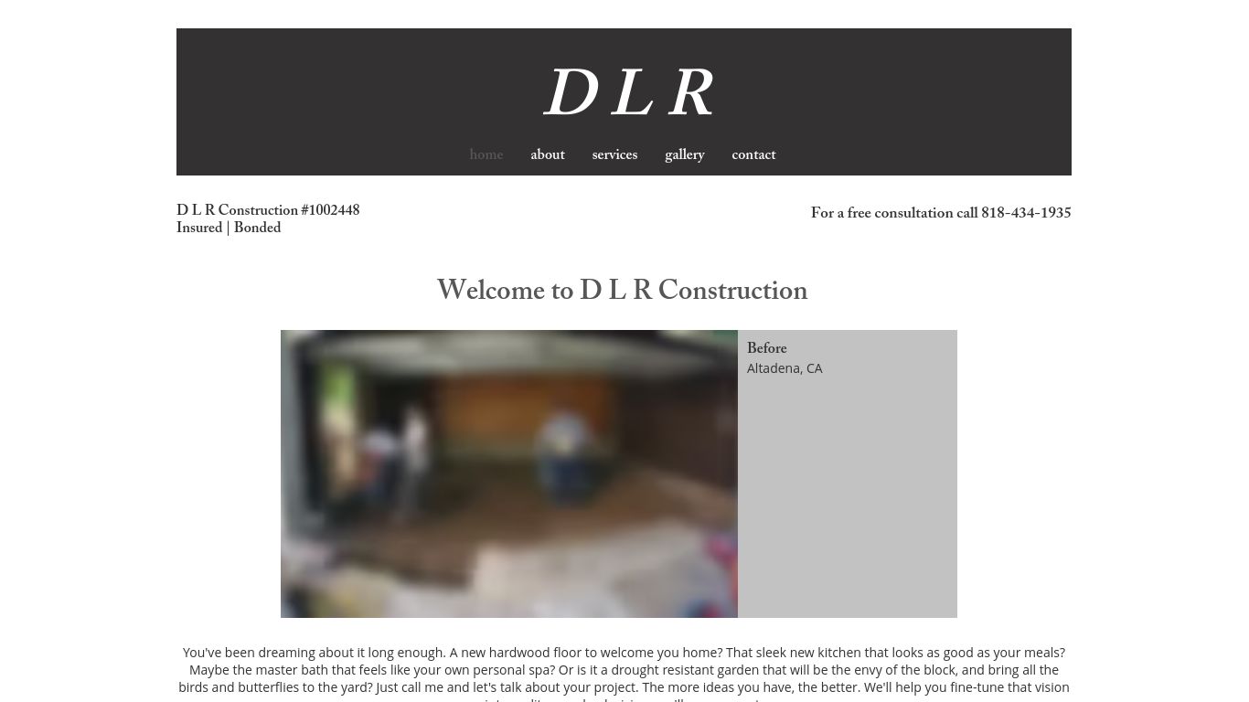 Landscaping picture of the company website DLR