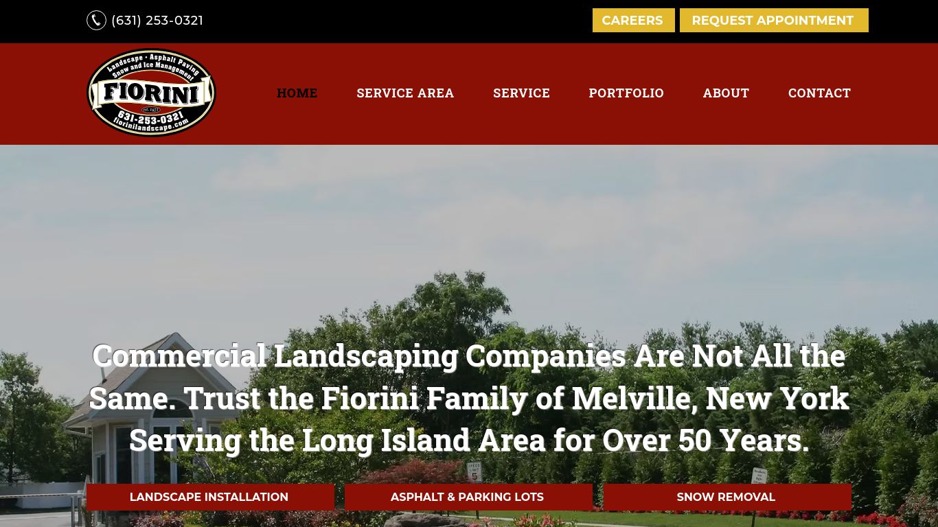 Landscaping picture of the company website Fiorini Landscape