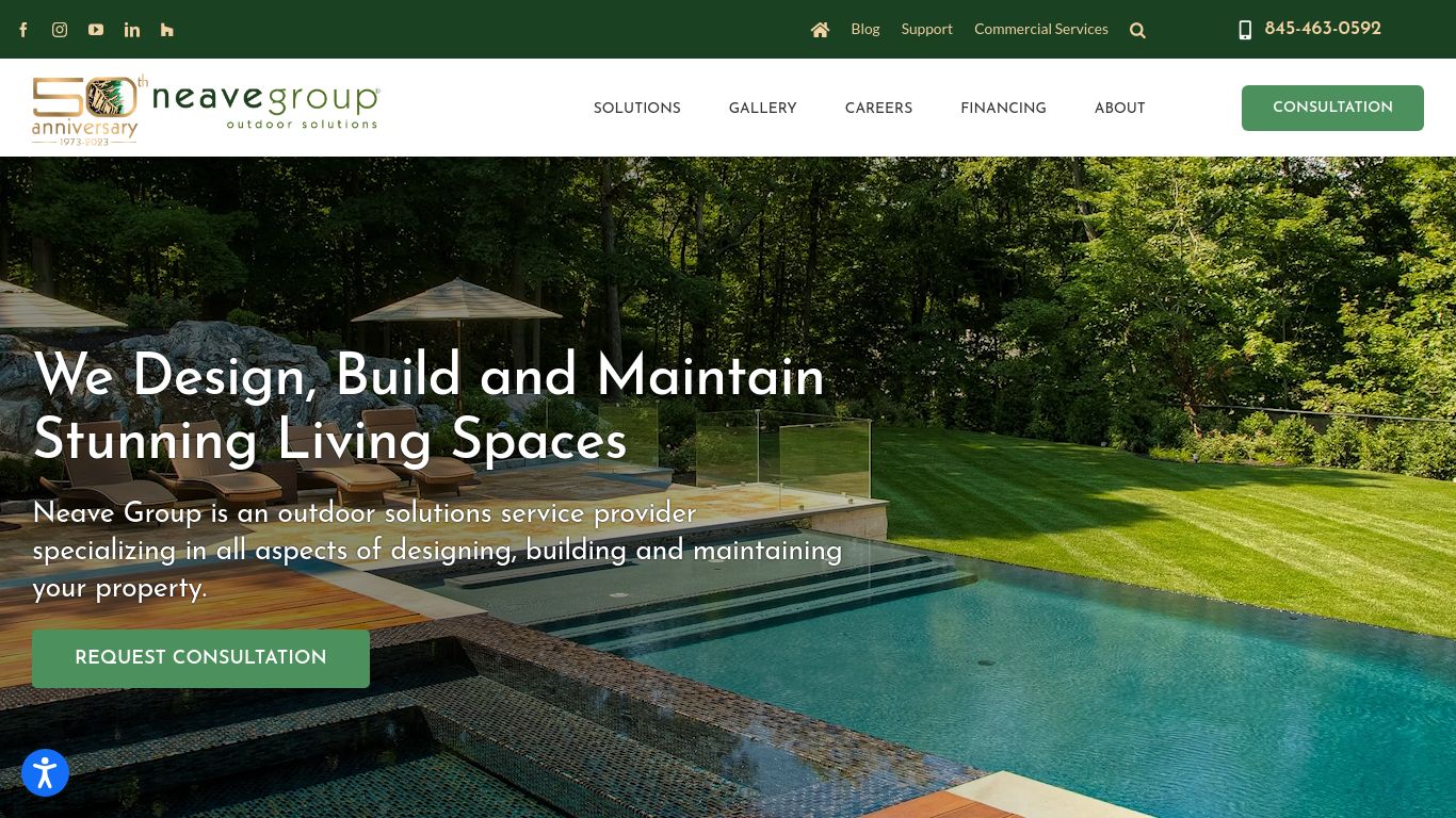 Landscaping picture of the company website Neave Group