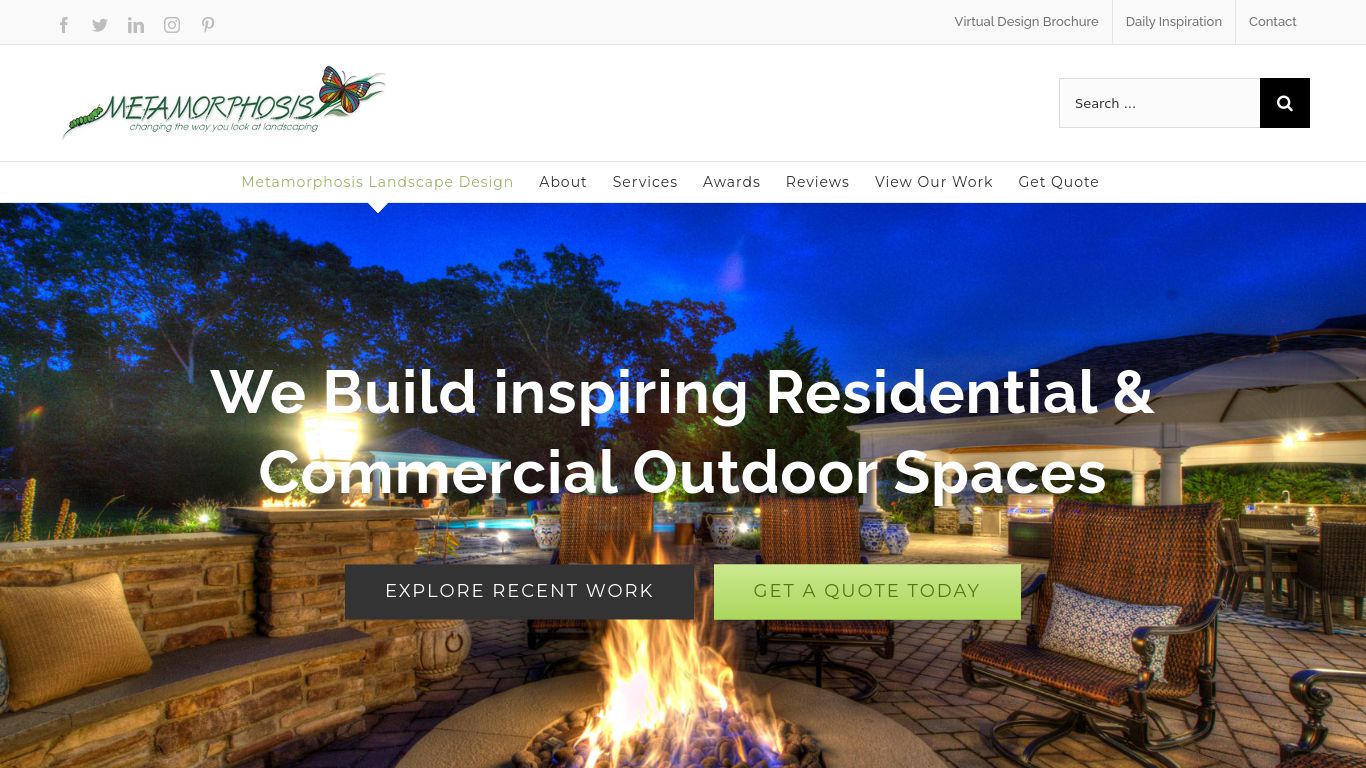 Landscaping picture of the company website Metamorphosis Landscape Design