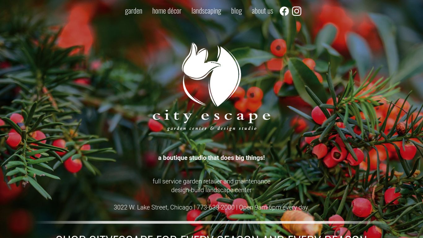 Landscaping picture of the company website City Escape