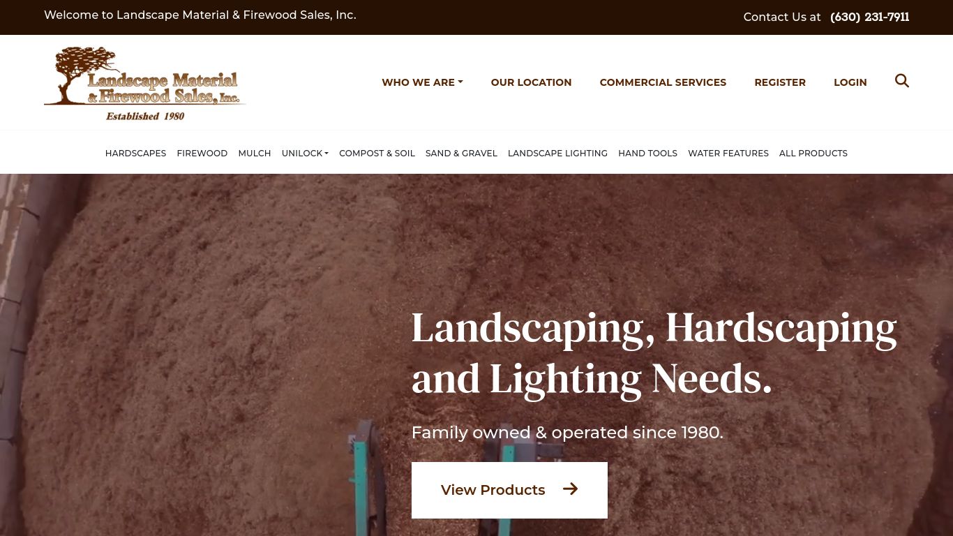 Landscaping picture of the company website LMFS