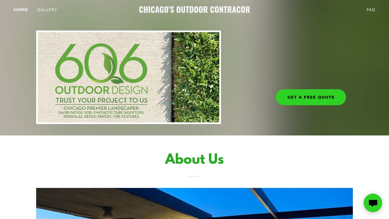 Landscaping picture of the company website CHICAGO’S OUTDOOR CONTRACOR