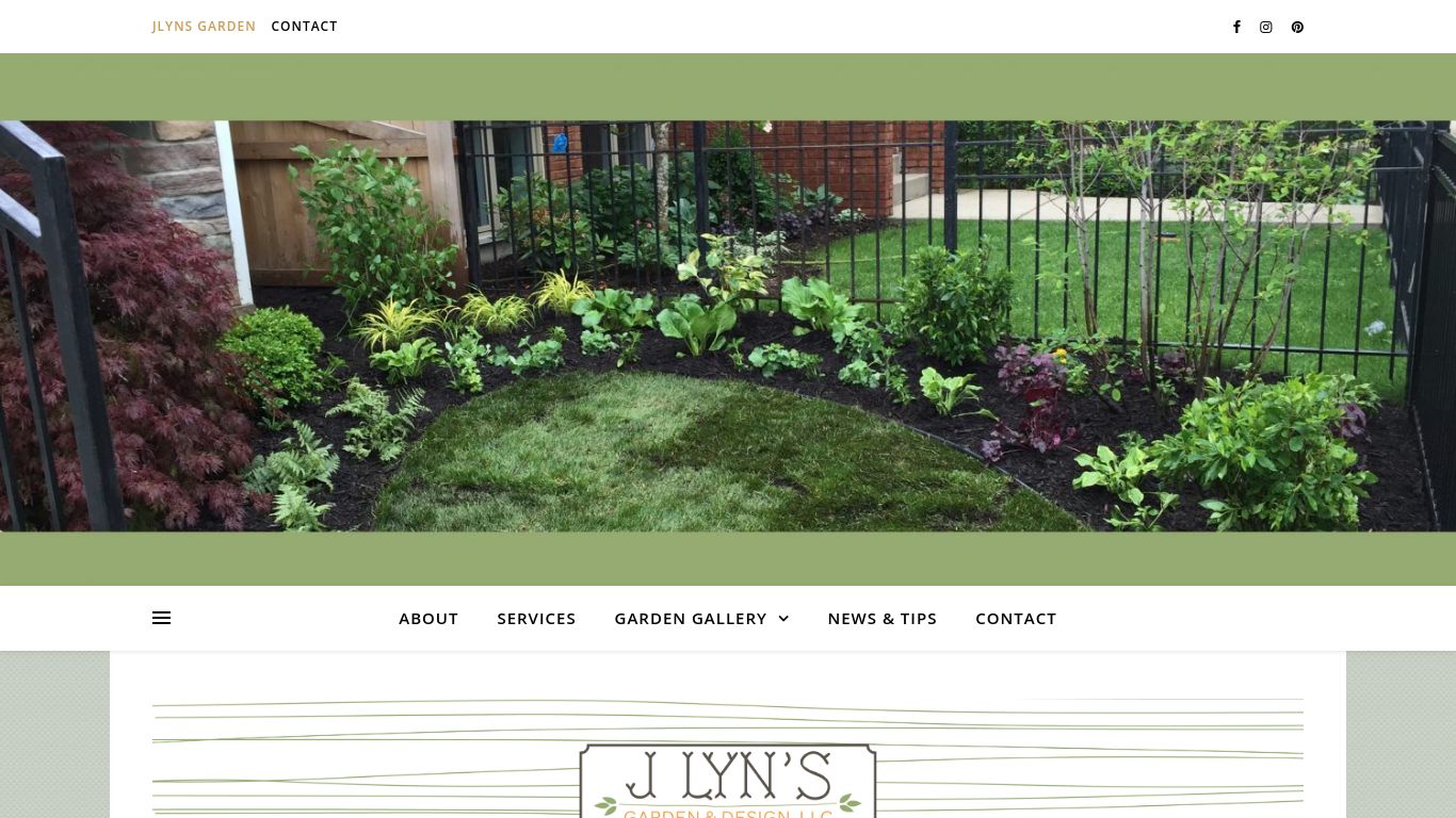 Landscaping picture of the company website JLyns Garden