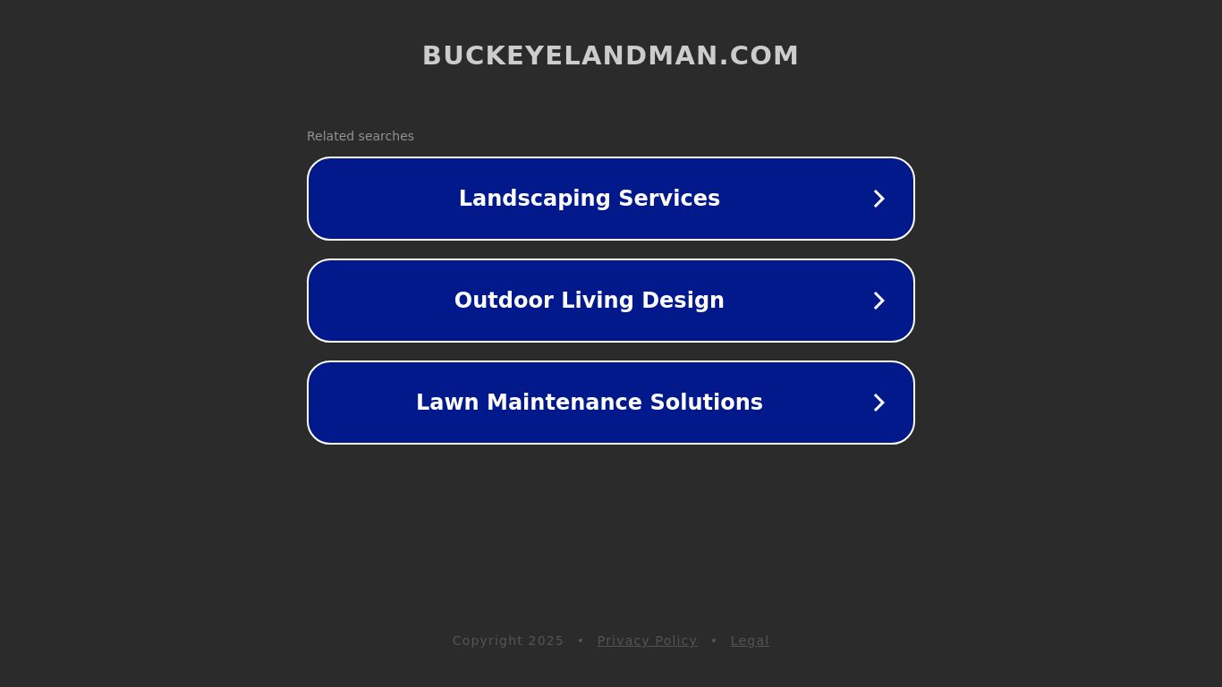 Landscaping picture of the company website Buckeye Landman