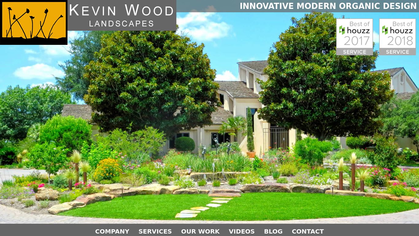 Landscaping picture of the company website Kevin Wood Landscapes