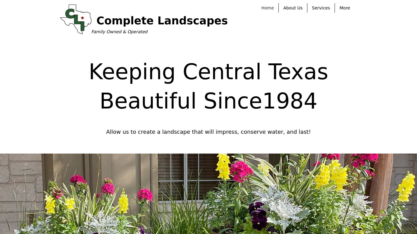 Landscaping picture of the company website Complete Landscapes